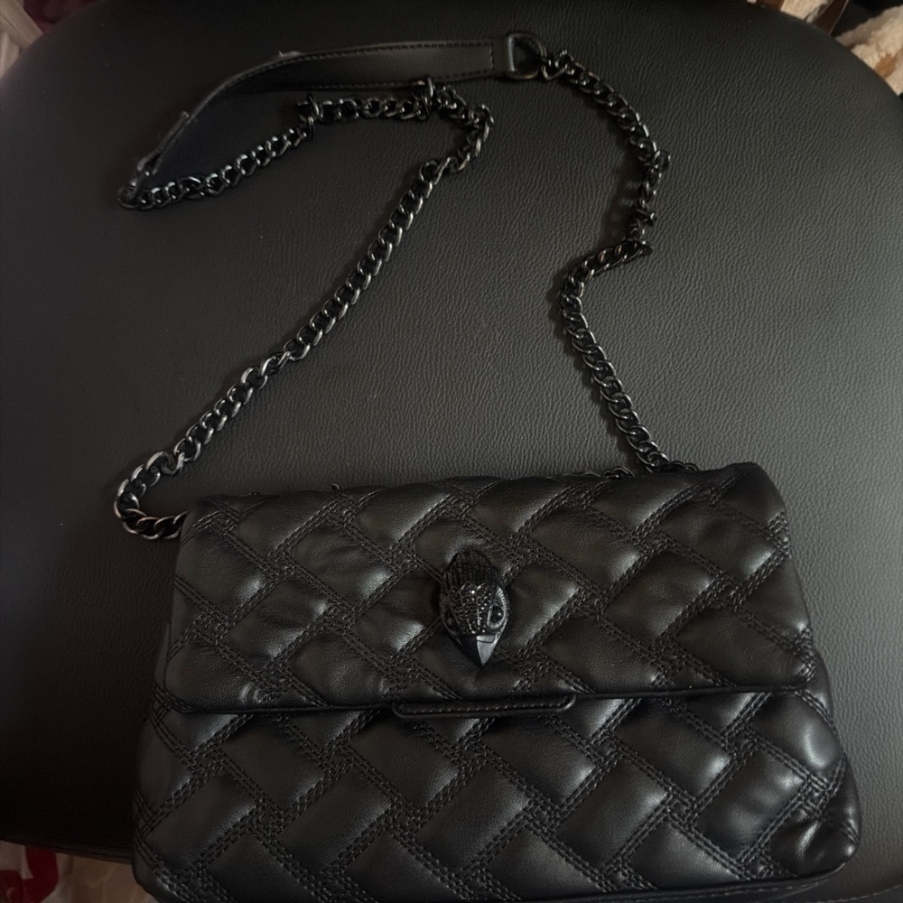 Kurt Geiger Black Quilted Crossbody Bag